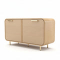 Buffet en bois couleur beige avec portes coulissantes dimensions 120 x 45 x 70cm