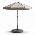 Parasol en tissu beige pour jardin avec structure en acier 240 x 240 x 250cm