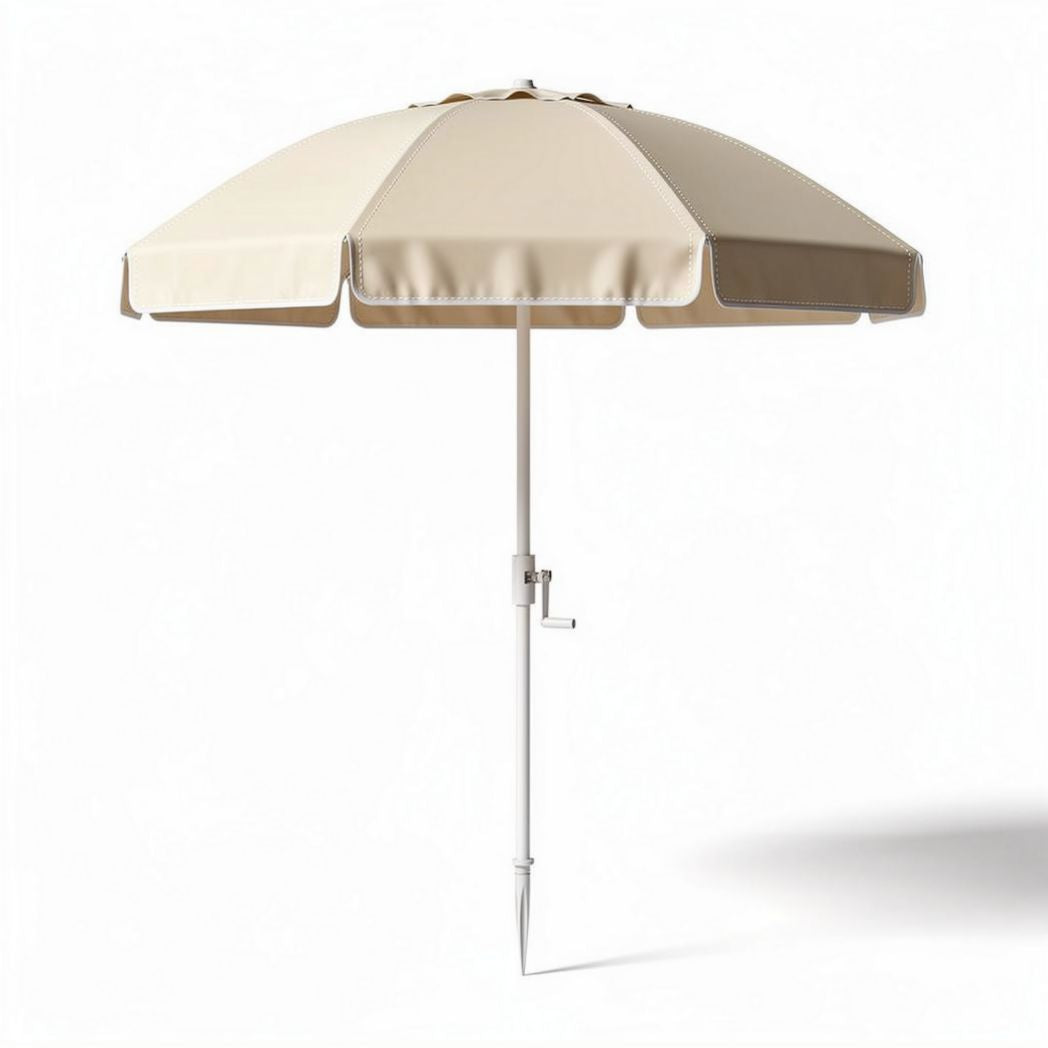 Parasol déporté en aluminium beige 160 x 160 x 240cm pour jardin