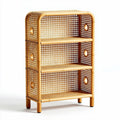 Étagère en rotin naturel pour rangement de 80 x 40 x 120 cm